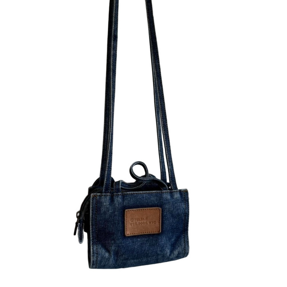 Telfar Denim Mini Shopper Bag - Blue Jean - Picture 3 of 9